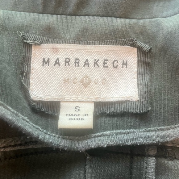 Anthropology Marrakech Meri Olive Green Waterfall Zip/Snap Moto Jacket sz S - Picture 12 of 12